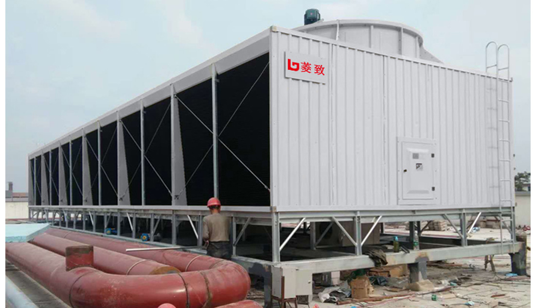 方形横流冷却塔现场安装案例