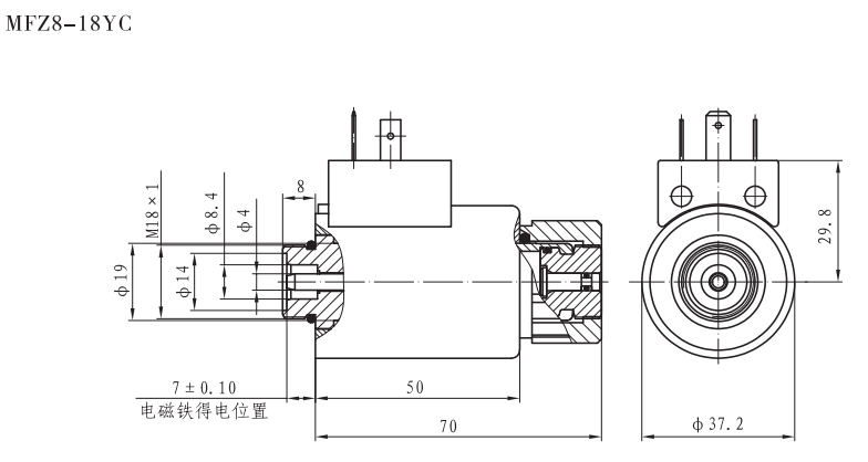 MFZ8-18YC插装阀用电磁铁